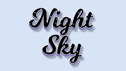 AI,EPS Efecto de texto inspirado en la noche estrellada