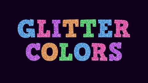 EPS,AI Fonte multicolorida com glitter