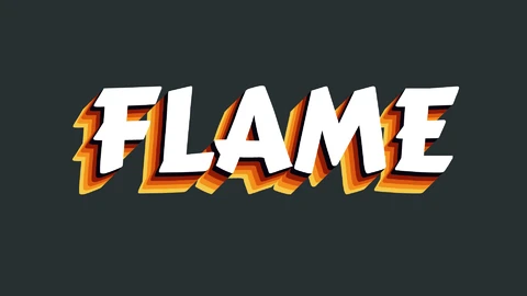 AI,EPS Effet de texte superposé "Fiery bolt" (boulon ardent)