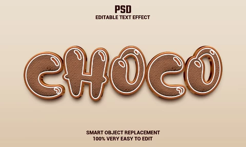 PSD Choco Text Effect