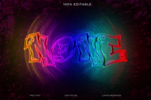 PSD None Font Style Text Effect