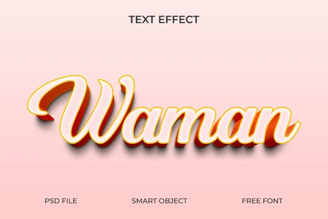PSD Retro 3D Text Effect with Shadow