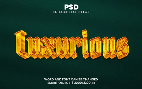 PSD Luxurious 3D Text Effect