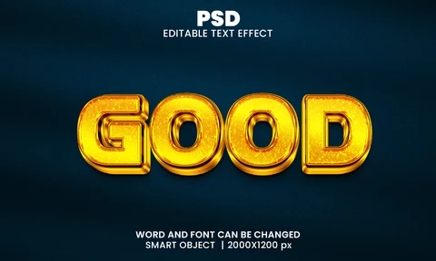 PSD Guter 3d-Text-Effekt