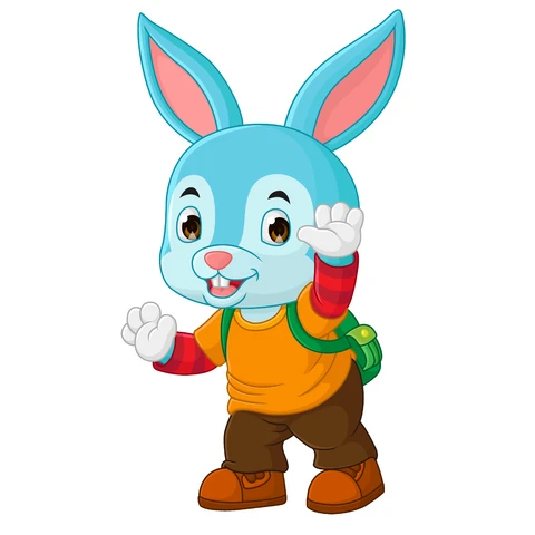 EPS,JPG Cartoon Bunny Character Illustration