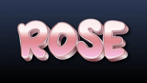 AI,EPS Efecto de texto 3d rosa