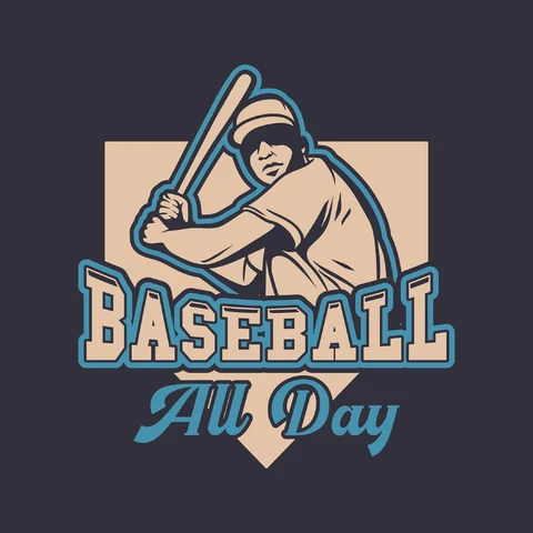 EPS,JPG Vintage Baseball Illustration Design