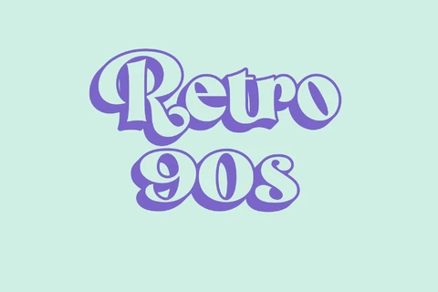 AI,EPS Retro 90s Disco Groovy Style Text Effect