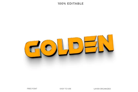PSD Efecto de texto dorado