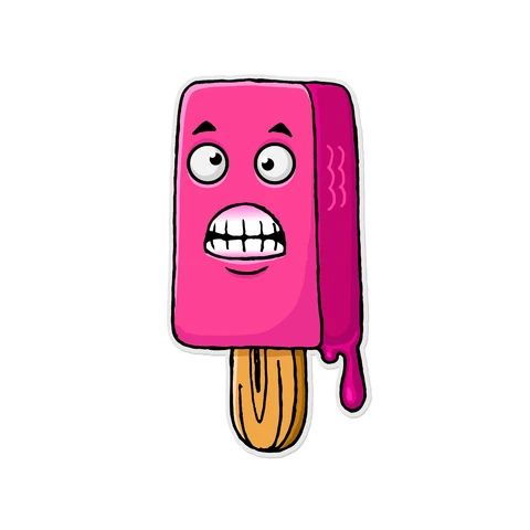 EPS,JPG Cartoon Style Funny Popsicle Illustration