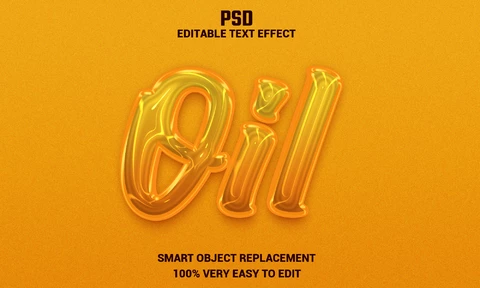 PSD Oil Text Effect