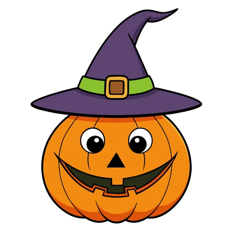 AI,JPG Cartoon Style Halloween Pumpkin Character