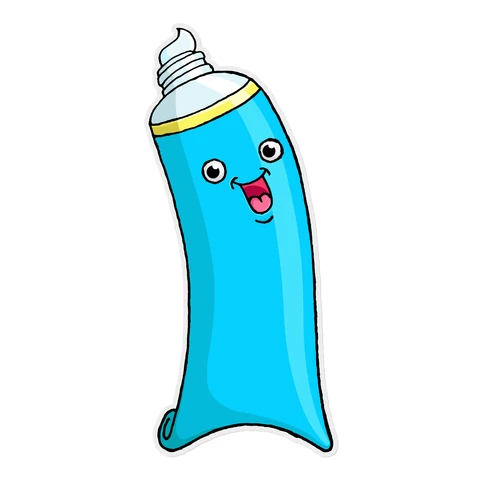 EPS,JPG Kawaii Style Toothpaste Tube Illustration