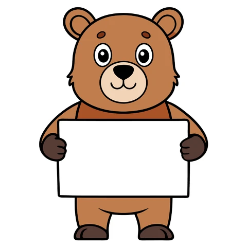 AI,JPG Cute Cartoon Bear Character Illustration