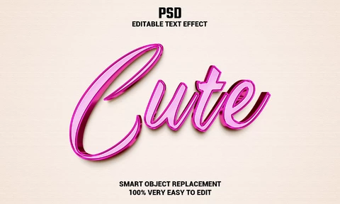PSD Efeito de texto bonito