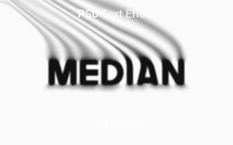 PSD Efeito de estilo de fonte mediana