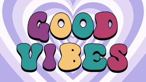 EPS,AI Effet de texte groovy Good vibes