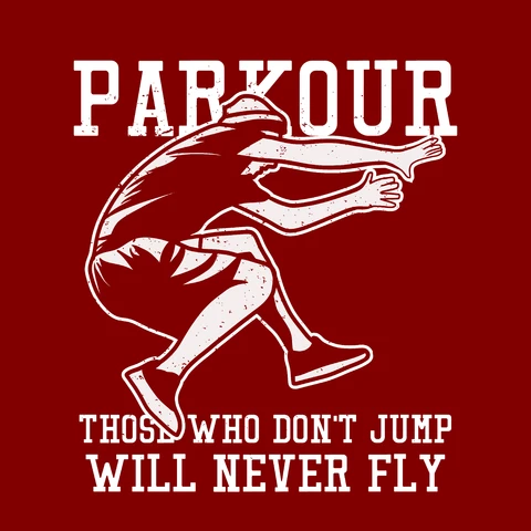 EPS,JPG Vintage Parkour T-Shirt Design