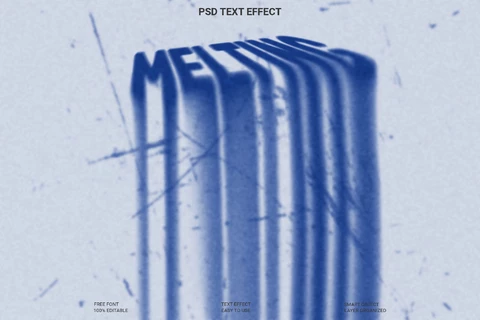 PSD Melting Text Style Effect