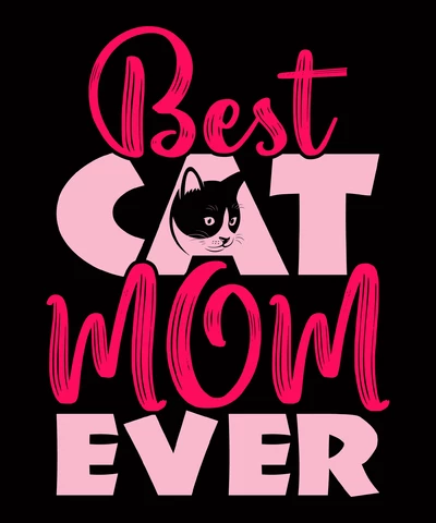 PNG,AI,EPS La mejor madre de gatos