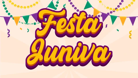 EPS,AI Efeito de texto de festa junina
