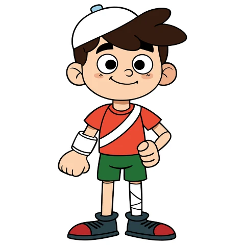 AI,JPG Ilustração de personagem de desenho animado