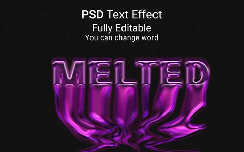 PSD Melted Font Style Effect