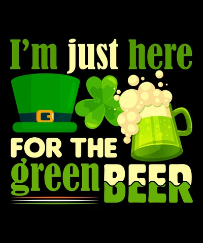 PNG,AI,EPS Estou aqui apenas pela cerveja verde