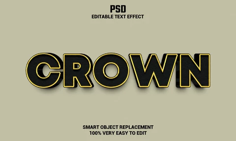 PSD クラウン・テキスト効果