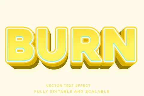 EPS Sunny Summer Burn 3D Font Style Effect