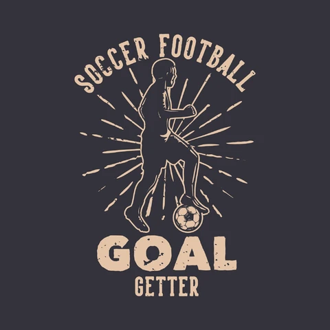 EPS,JPG Vintage Style Soccer T-Shirt Design