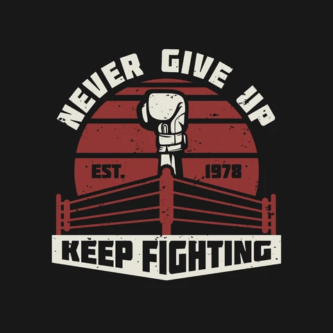 EPS,JPG Vintage Boxing Motivational Emblem