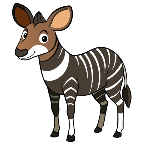 AI,JPG Ilustração de animal em estilo cartoon