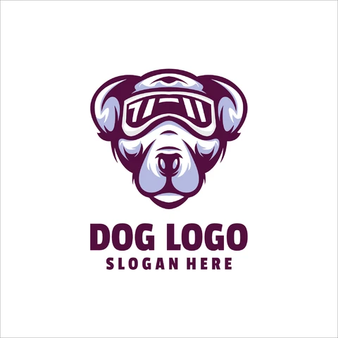 EPS,JPG Modern Mascot Logo Design with Dog