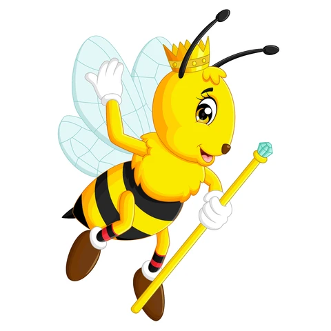 EPS,JPG Cartoon Bee Character Illustration