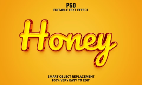 PSD Efecto texto miel