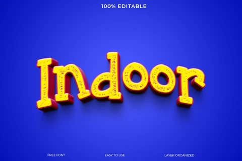 PSD Indoor Text Style Effect