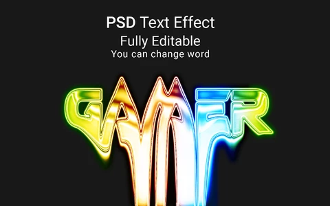 PSD Gamer Font Style Effect