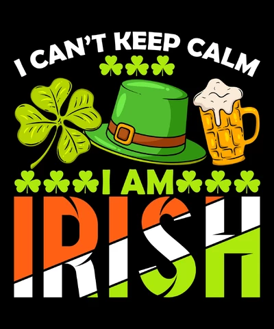 PNG,AI,EPS Je ne peux pas garder mon calme, je suis irlandais