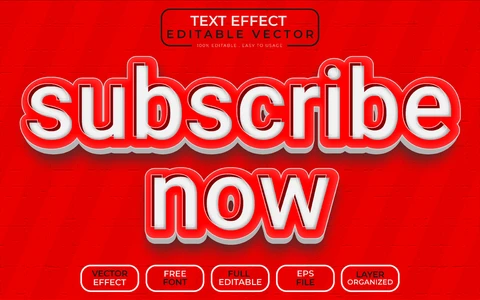 EPS,AI Effet de texte pour s'abonner