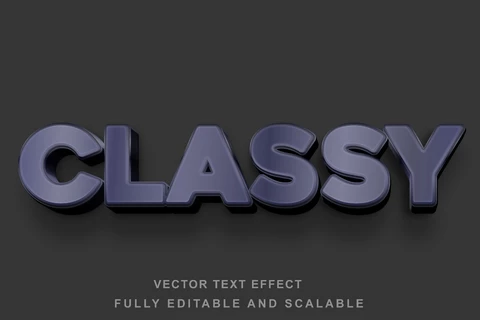 EPS Classy Shiny Metal 3D Font Style Effect