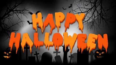 EPS,AI Texto de Halloween
