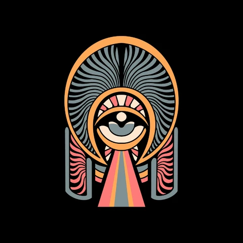 EPS,AI,JPG Trippy fusión diseño psicodélico