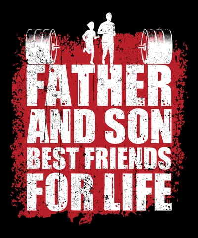 PNG,AI,EPS Padre e hijo mejores amigos de por vida