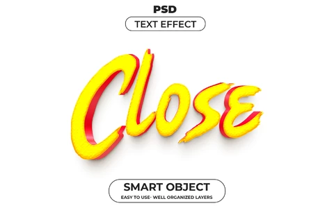 PSD Cerrar efecto de texto