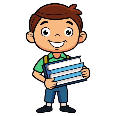 AI,JPG Cartoon Style Schoolboy Character Illustration