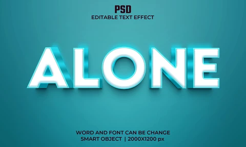 PSD Alone Text Effect