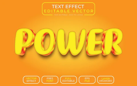 AI,EPS Efeito de texto poderoso
