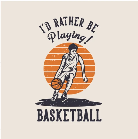 EPS,JPG Vintage Basketball Illustration