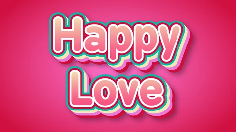 AI,EPS 3d texto amor rojo rosa